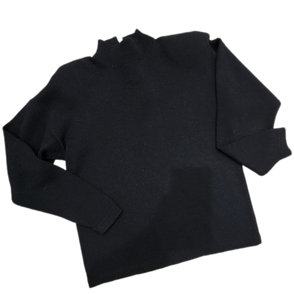 VINTAGE 80s ST.JOHN CLASSIC Evening KNIT SKIRT Set, Black, Women's Small - Picture 4 of 16